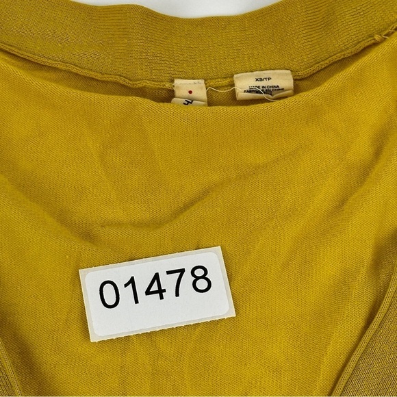 Moth Cardigan Sweater Womens XS/TP Mustard Yellow - Picture 2 of 11